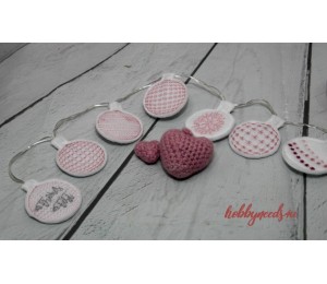 Stickserie - ITH Lichterkette Weihnachtskugeln